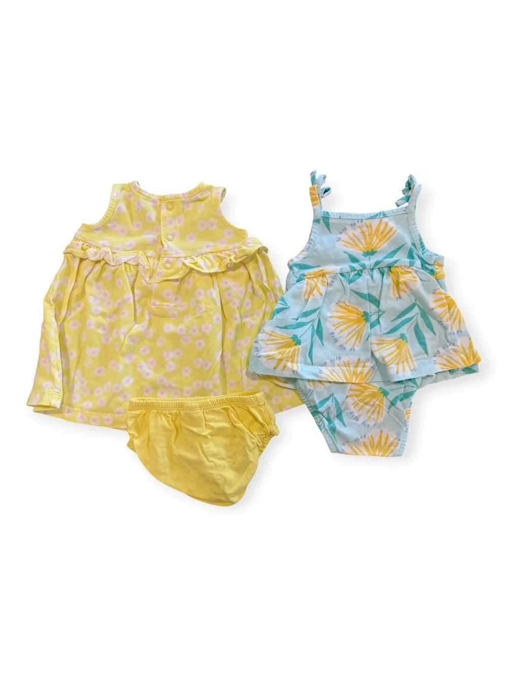 Carter's Baby Girls' 3 Months Dress, Yellow and Blue Floral